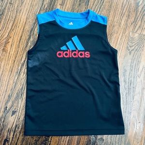 Boys 3T Adidas sleeveless Drifit shirt (black & blue)